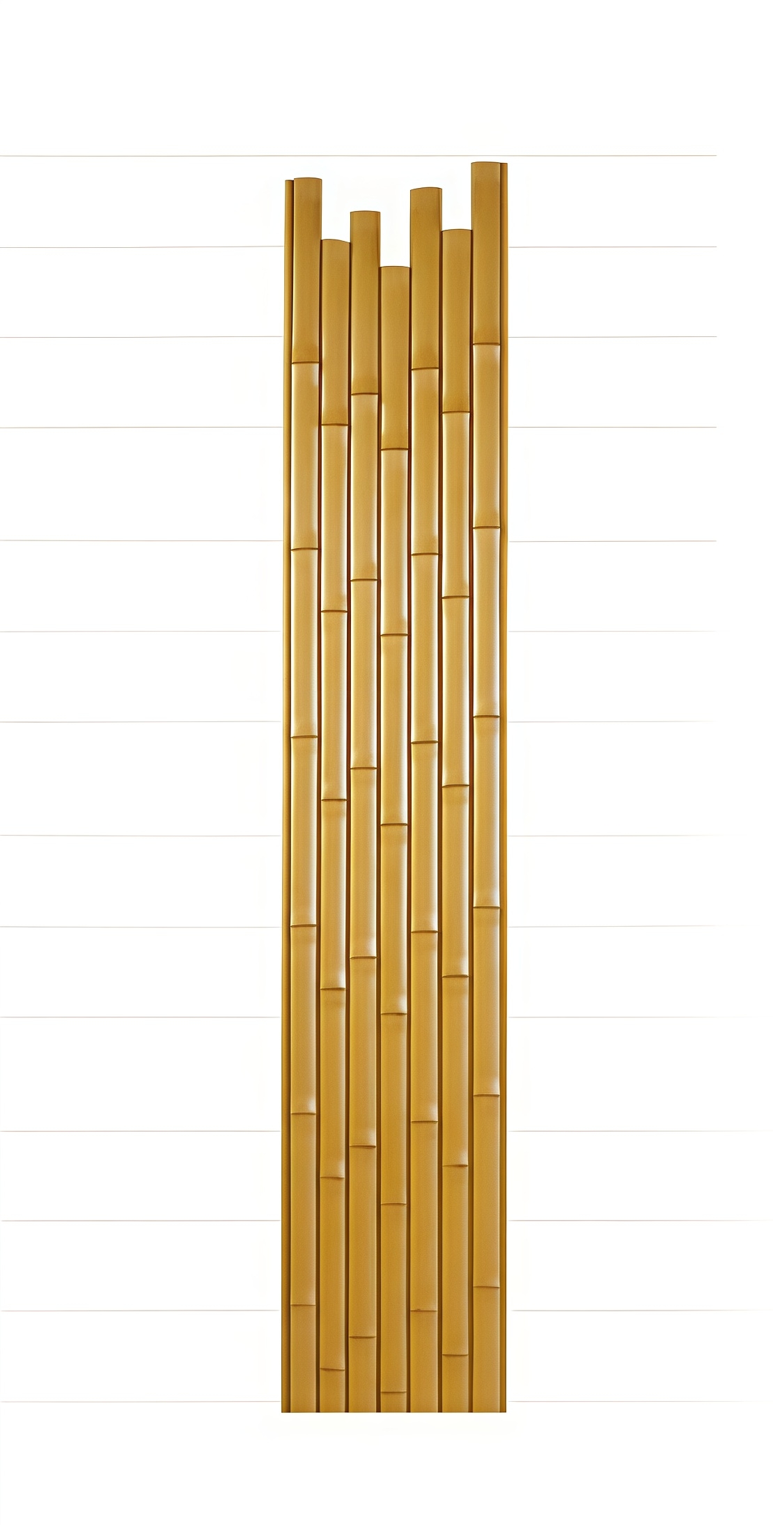 Customizable length bamboo panel, 334mm height for special spaces