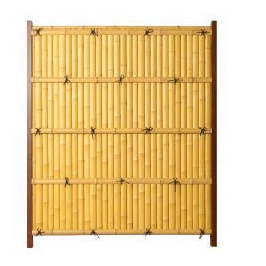 Classic bamboo fence in traditional style, made from natural bamboo
