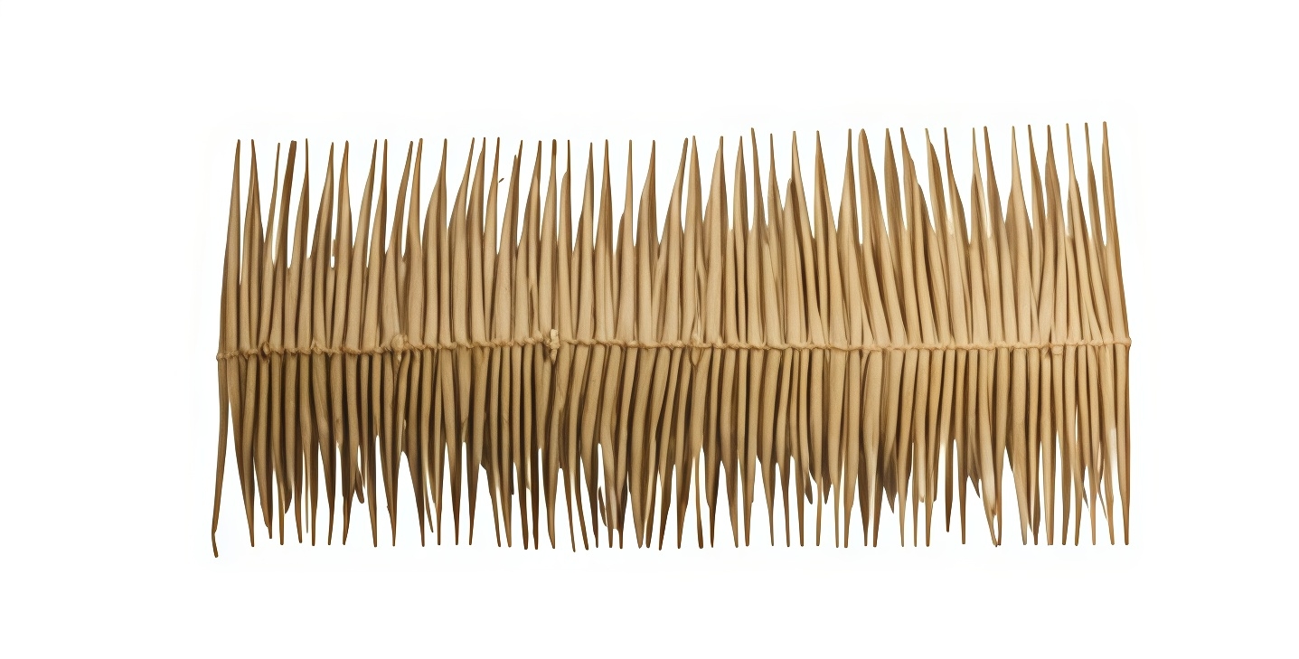 Standard Ridge cap for sealing the top of a synthetic thatch roof.