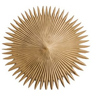 Decorative Top Cap finial for the peak of a synthetic thatch roof.