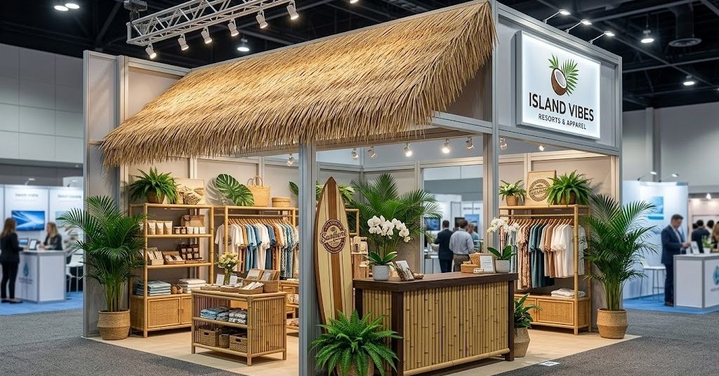 Luxury tropical resort lobby ceiling elegantly decorated with flat laid artificial thin straw thatch.